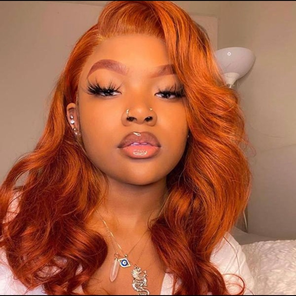 💐New Deja Orange 100% Brazilian Human Hair Wig💐